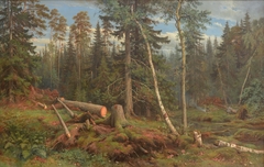 Lumbering by Ivan Shishkin