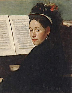 Mademoiselle Dihau Playing the Piano by Edgar Degas