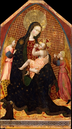 Madonna and Child with Two Angels and a Donor by Giovanni di Paolo