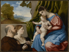 Madonna and Child with Two Donors by Lorenzo Lotto