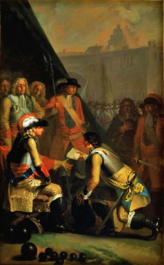 Magnus Stenbock Surrenders the Fortress of Tønningen to Frederik IV in 1714 by Nicolai Abildgaard