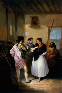 Maja and bullfighter by Joaquín Domínguez Bécquer