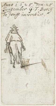 Man te paard, van achteren gezien by Gerard ter Borch II