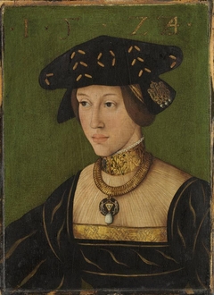 Maria, Königin von Ungarn (1505-1558) by Hans Krell