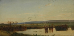 Marshland at Sunset by Ivan Shishkin