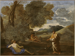 Midas transformant en or le rameau d'une yeuse by Nicolas Poussin