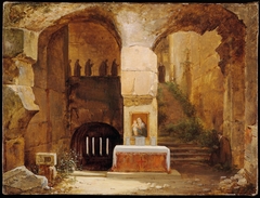 Monks in a Ruined Crypt by François Marius Granet