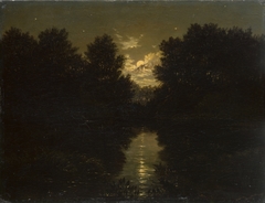 Moonlit landscape by Carl Gustav Carus