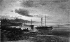 Night Scene on the Volga by Alexei Kondratievich Savrasov