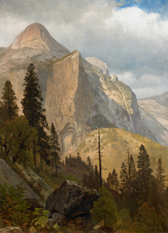 North Dome, Yosemite Valley by Albert Bierstadt