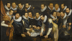 Officers and other civic guardsmen of the XIth District of Amsterdam, under the command of Captain Geurt Dircksz van Beuningen and Lieutenant Pieter Martensz Hoeffijser by Jan Tengnagel