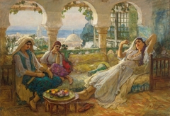 On the Terrace by Frederick Arthur Bridgman