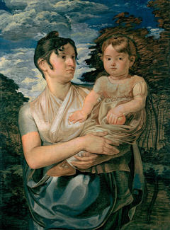 Pauline Runge with her two-year-old-son by Philipp Otto Runge