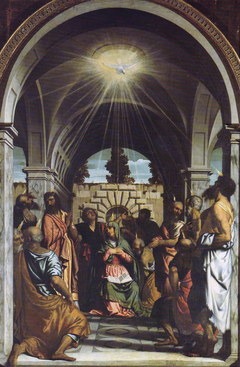 Pentecost by Moretto da Brescia