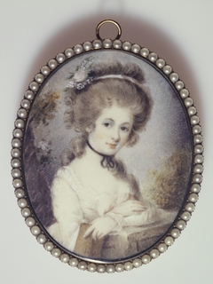 Portrait d'une jeune femme appuyée sur ses bras croisés by Horace Hone