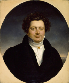 Portrait de Bernard-Léon (1784-1856), acteur et directeur des théâtres du Vaudeville et de la Gaîté by Henri-François Riesener