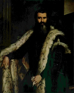 Portrait of a gentleman in a fur by Paolo Veronese