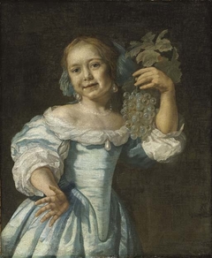 Portrait of a Girl with a Bunch of Grapes by Bartholomeus van der Helst