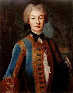 Portrait of Anna Orzelska in riding habit. by Louis de Silvestre