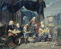 Portrait of David van Mollem with his Family by Nikolaas Verkolje