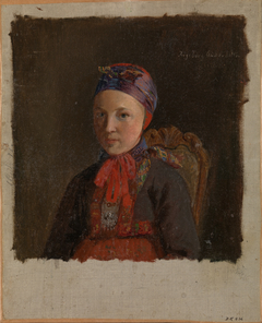 Portrait of Ingeborg Anderdatter Gulsvig by Adolph Tidemand