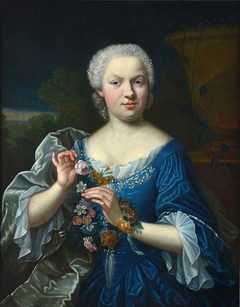 Portrait of Margaretha Eva Nicolasia Six (1729-1800) by Theodorus Caenen