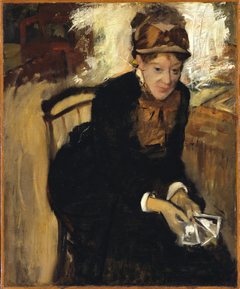 Portrait of Mary Cassatt by Edgar Degas