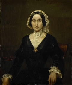 Portrait of Mrs. W.J.S. van Alphen, Baroness van Reede van Oudtshoorn by Raden Sarief Bastaman Saleh