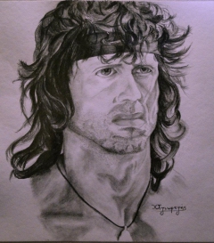 Portrait of Sly - Rambo  by Christos Tziortzis Tattoo Artist by Christos Tziortzis