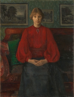 Portrait of the Artist's Wife, the Painter Kristine b. Laache by Oluf Wold-Torne