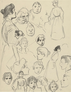 Portret- en figuurstudies van vrouwen by Théophile Alexandre Steinlen