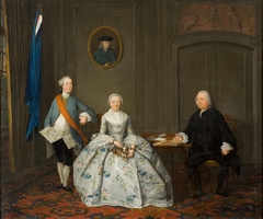 Portret van de familie Van den Broeck by Tibout Regters