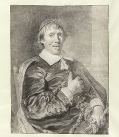 Portret van een predikant by Cornelis Visscher II