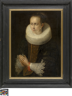 Portret van een vrouw in gebed by Anonymous