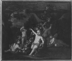 Puttengruppe mit Blumen (?) by Balthasar Augustin Albrecht