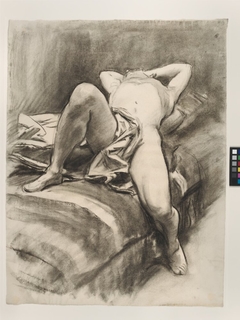 Reclining Male Nude, Draped by John Singer Sargent