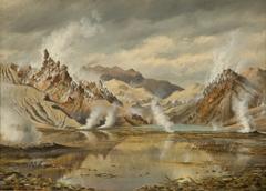 Rotomahana after the eruption by Charles Blomfield