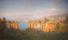 Ruins of the Roman Theater at Taormina, Sicily by William Stanley Haseltine