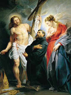 Saint Augustine with Christ and Virgin Mary by Peter Paul Rubens