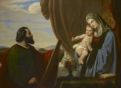 Saint Luke painting the Virgin by Eduard Von Steinle