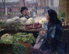 Scene from the Vegetable Market by Halfdan Strøm