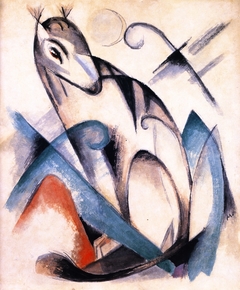 Seated Imaginary Animal by Franz Marc