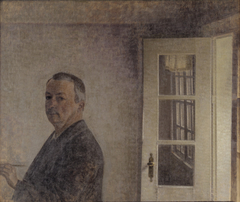 Self-Portrait. The Cottage Spurveskjul at Sorgenfri, North of Copenhagen by Vilhelm Hammershøi