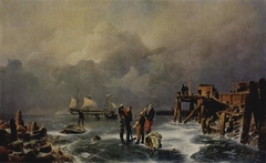 Shore of the Frozen Sea (Winter Landscape) by Andreas Achenbach