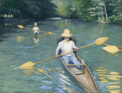 Skiffs by Gustave Caillebotte