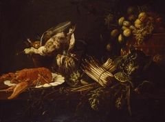 Still Life of a Lobster, Vegetables, Fruit, and Game by Adriaen van Utrecht