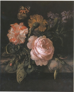 Still Life of Flowers with a Butterfly by Willem van Aelst