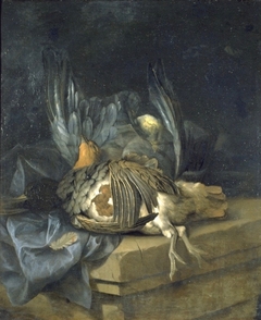 Stilleben mit Rebhuhn, Ente und Goldammer by Willem van Aelst