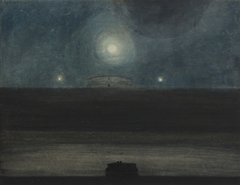 Strand met maan by Léon Spilliaert