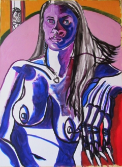 Study of Janelle 2008; 42in X 30in; Acrylic on Museum Board; Steve Hendrickson by Steve Hendrickson